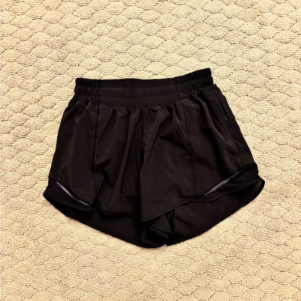 Lululemon Athletica Black Athletic Shorts Moisture-Wicking
